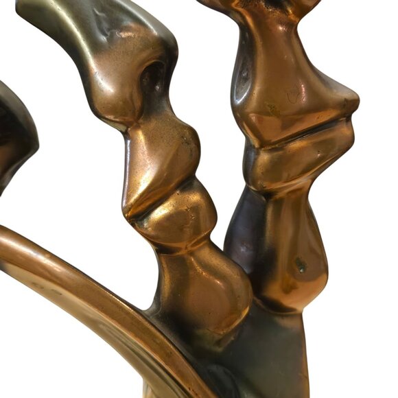 Abstract Modern Kiss Sculpture 15 inch AS IS Couple Love Home Decor - Picture 4 of 16